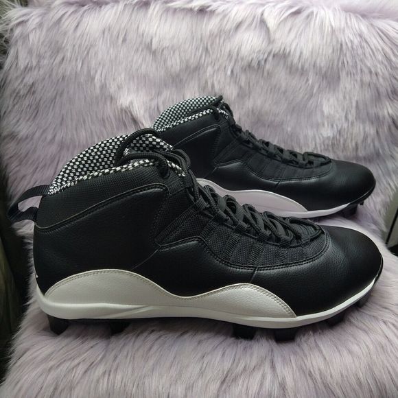 Air Jordan 10 MCS Panda Black Baseball Cleats Mens Size 15 NWOT CQ9532-001 main image 7